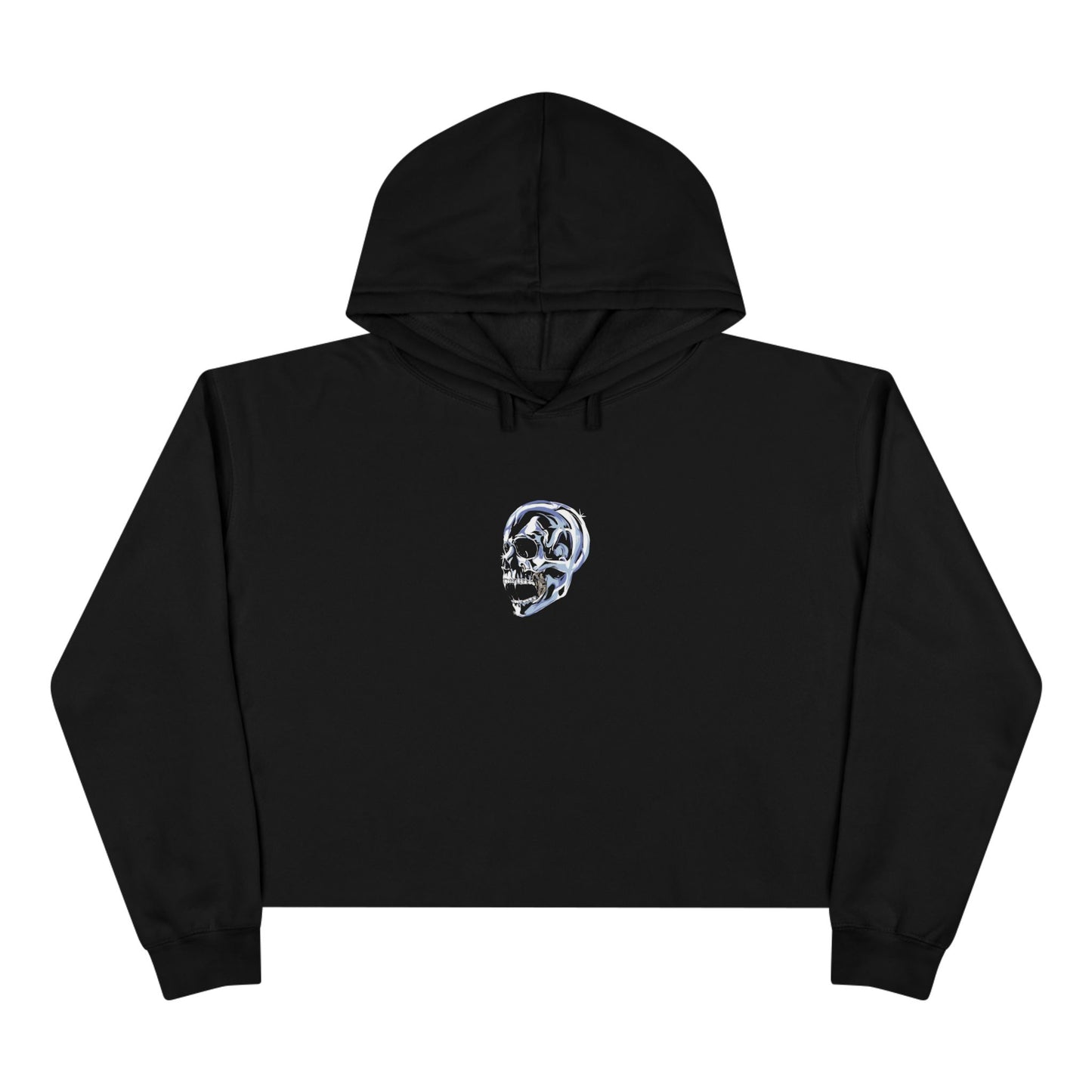 Skull Cropped Hoodie