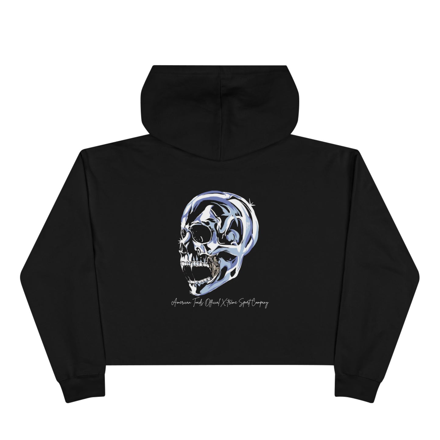 Skull Cropped Hoodie