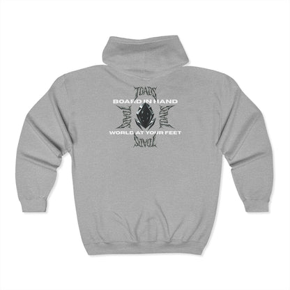 ‘World at Your Feet’ Zip-up Hoodie