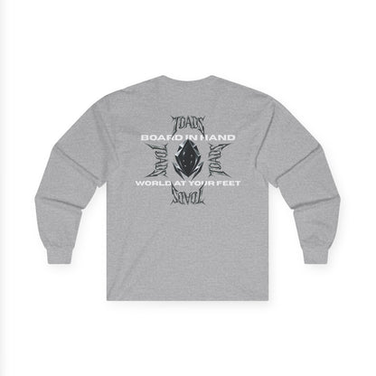 "World at your feet" long-sleeve tee