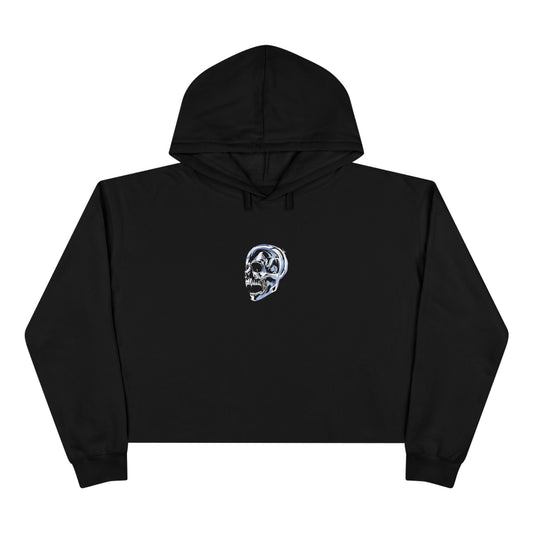 Skull Cropped Hoodie