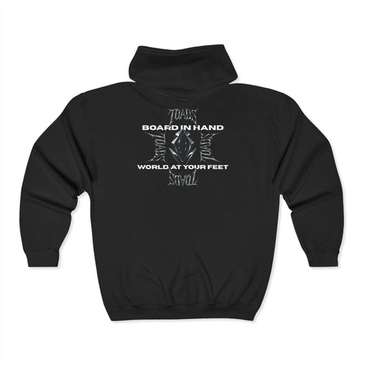 ‘World at Your Feet’ Zip-up Hoodie